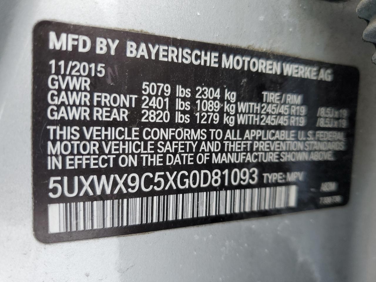2016 BMW X3 - Image 13