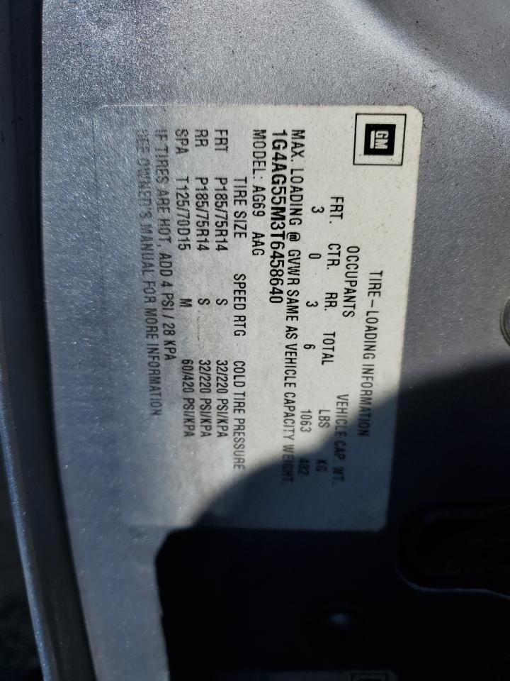 1996 Buick Century Special VIN: 1G4AG55M3T6458640 Lot: 46270695