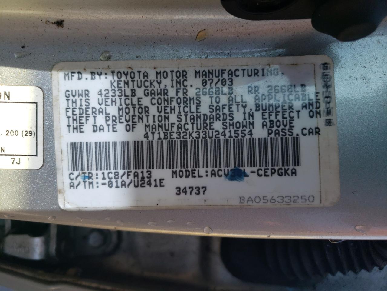 2003 Toyota Camry - Image 13