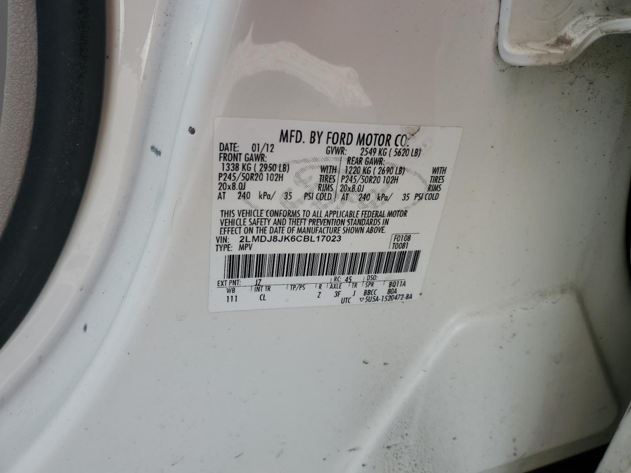 2012 Lincoln MKX - Image 15