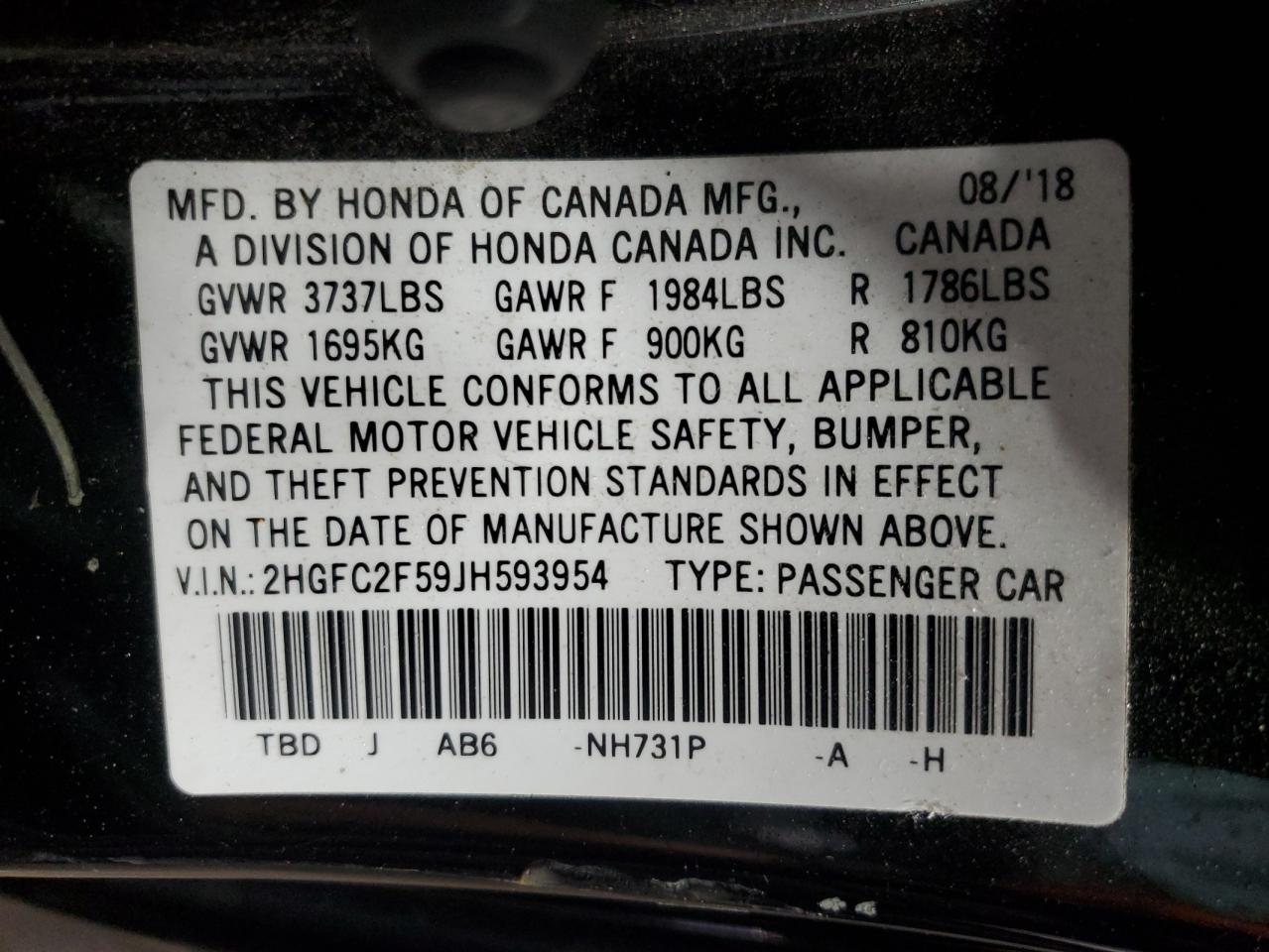 2018 Honda Civic - Image 12
