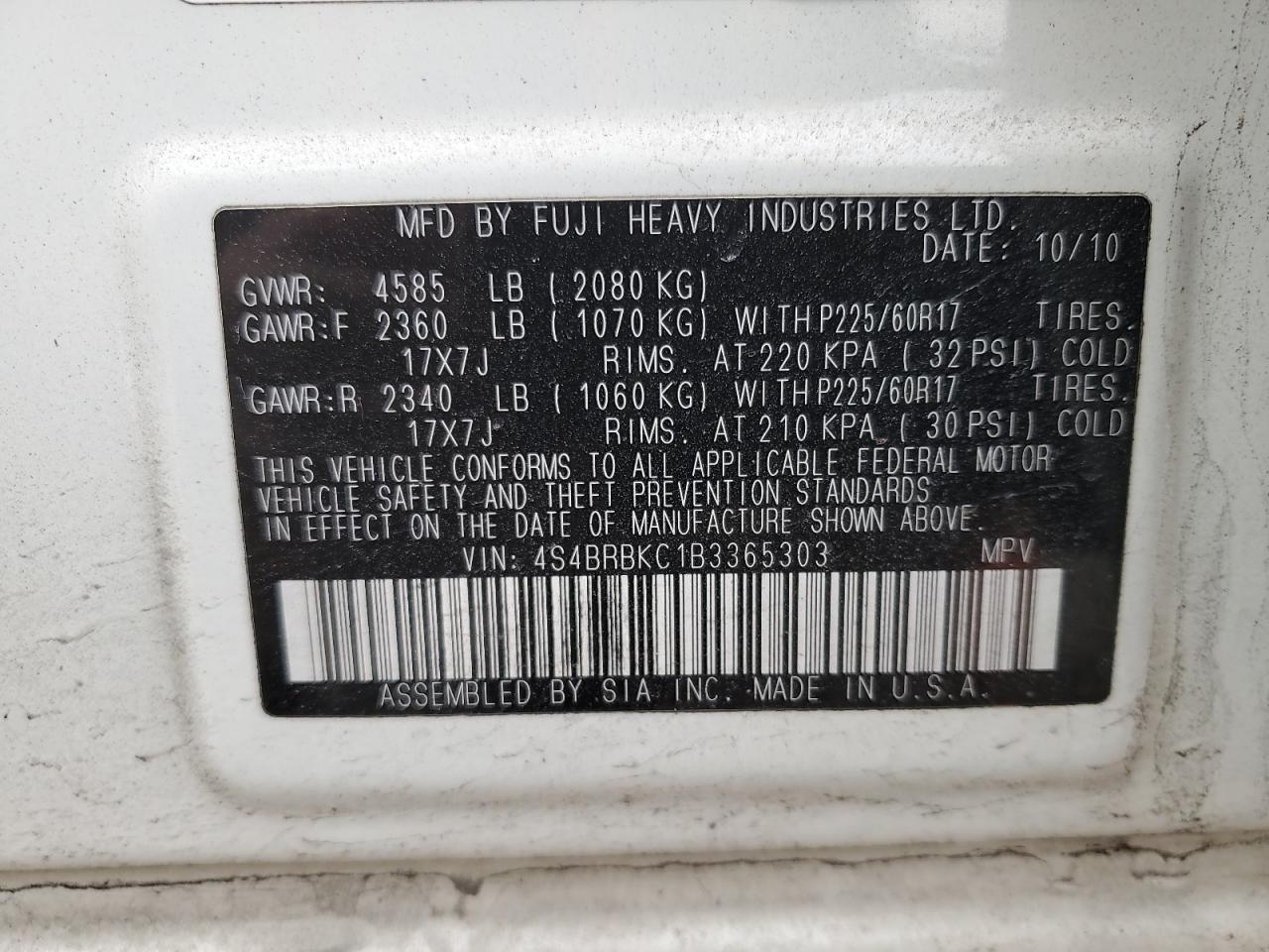 2011 Subaru Outback - Image 14