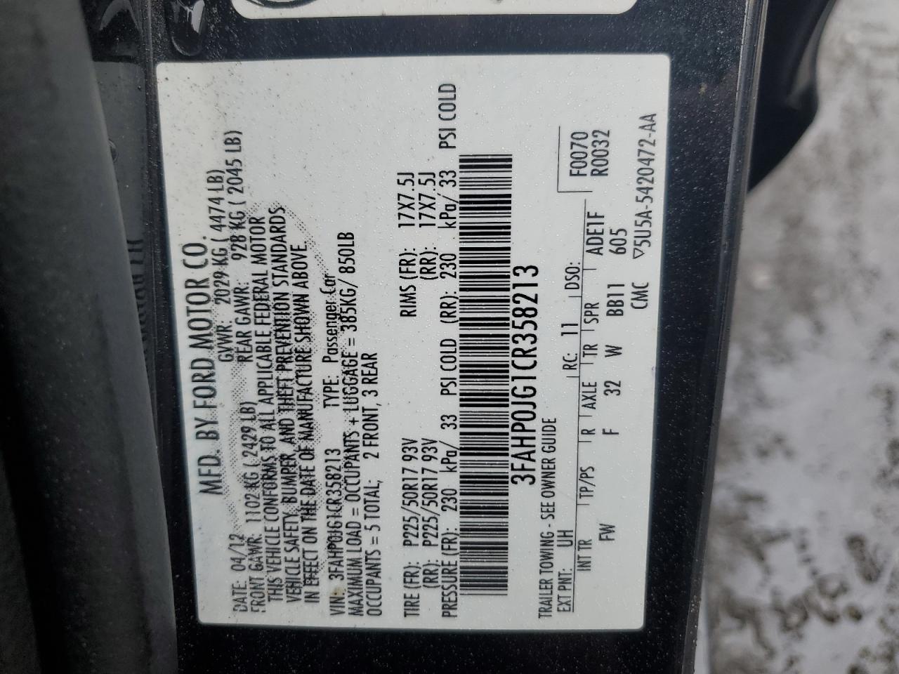 2012 Ford Fusion - Image 12