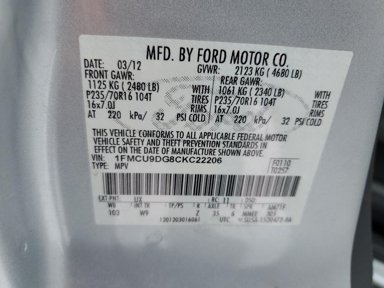 2012 Ford Escape - Image 13