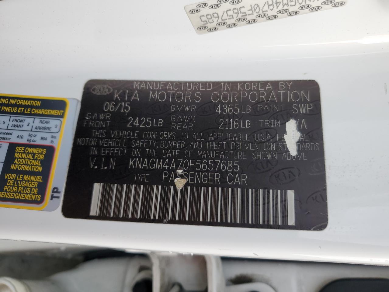 2015 Kia Optima - Image 12