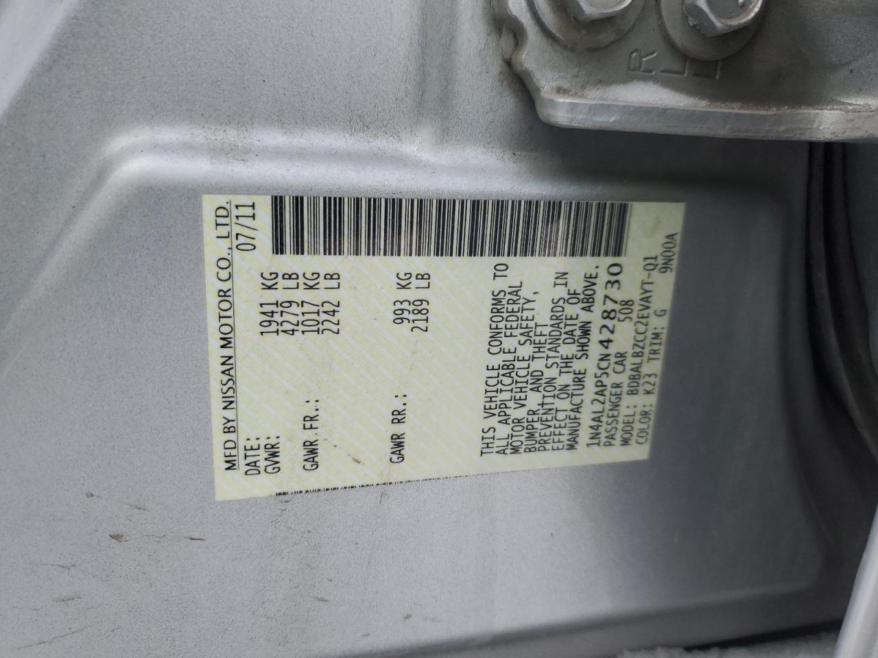 2012 Nissan Altima - Image 12