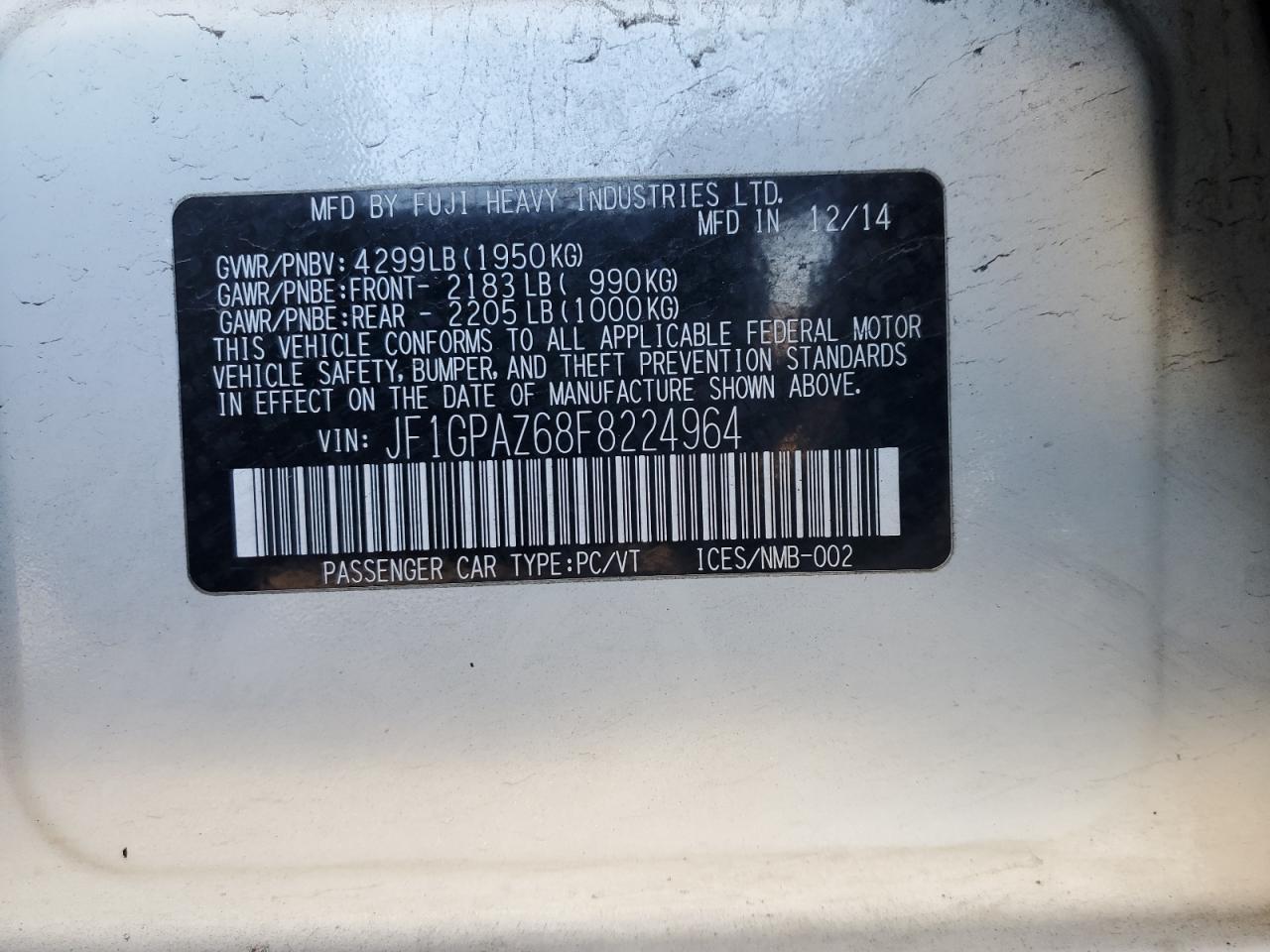 2015 Subaru Impreza - Image 13