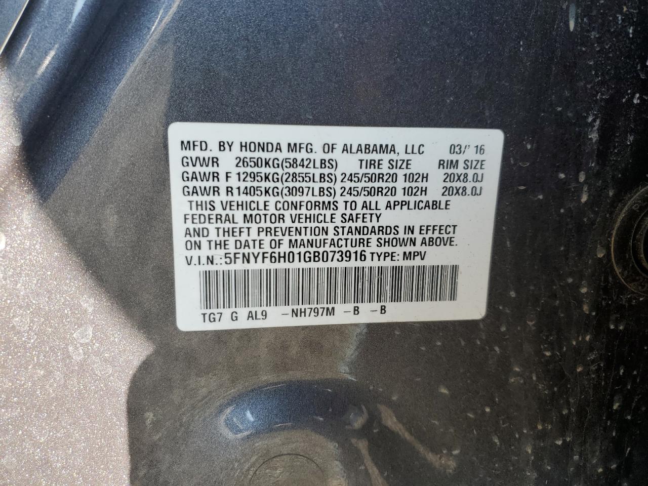 2016 Honda Pilot - Image 13