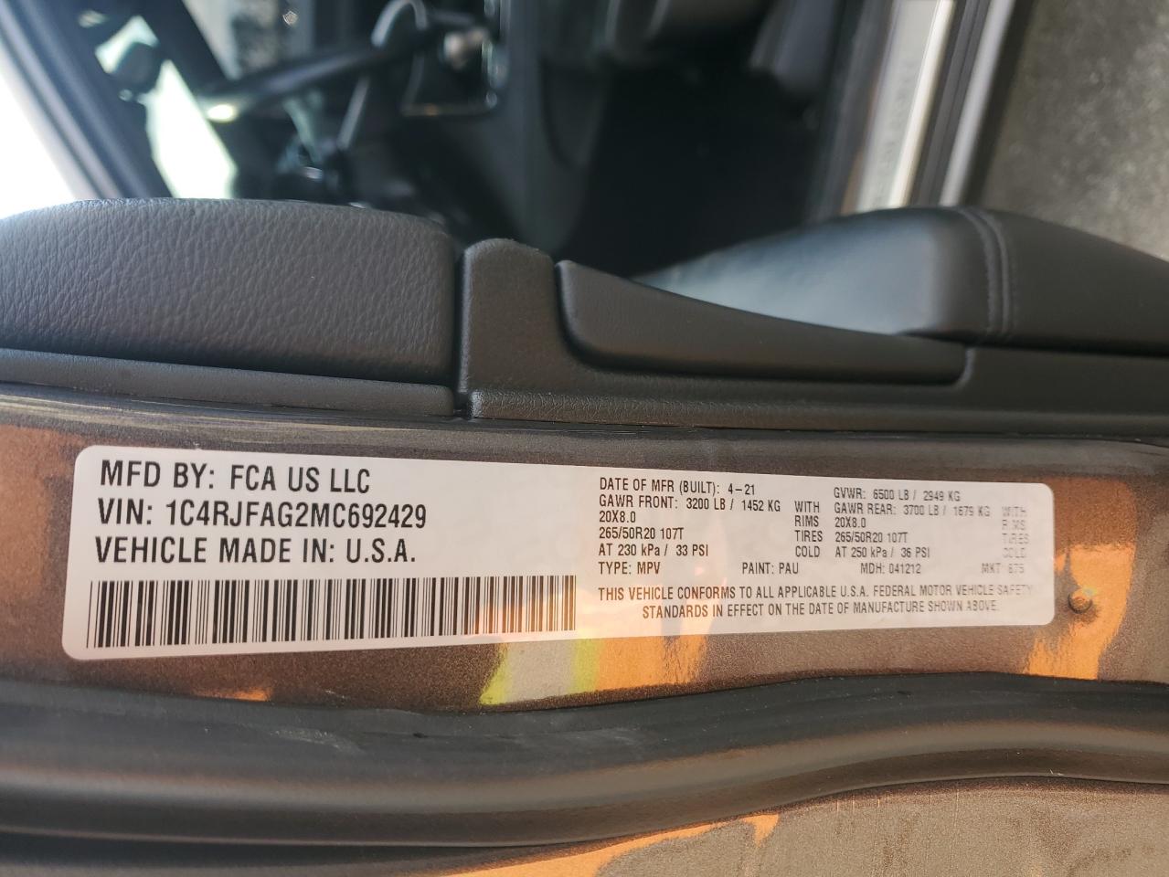 2021 Jeep Grand Cherokee - Image 15