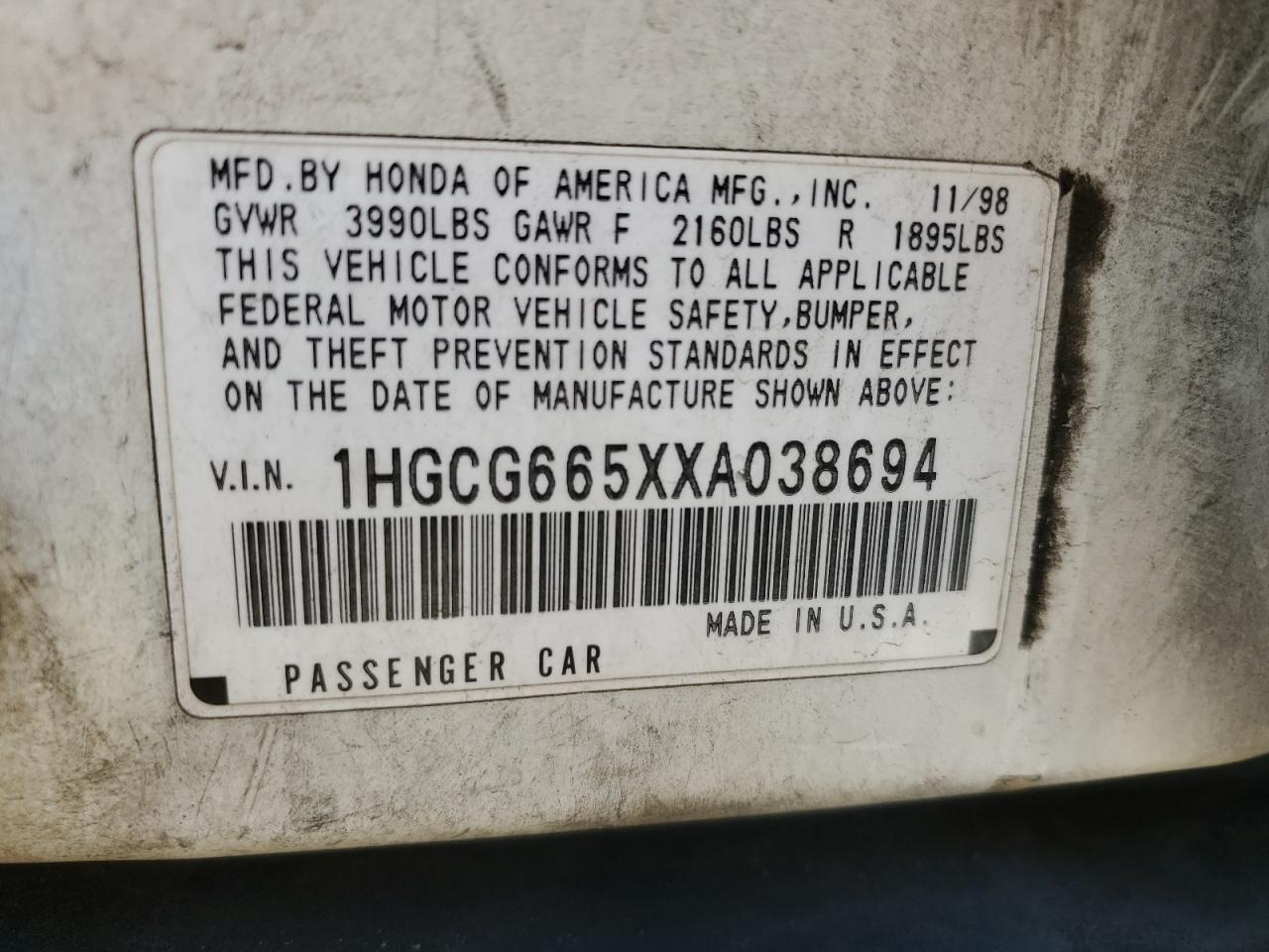 1999 Honda Accord - Image 13