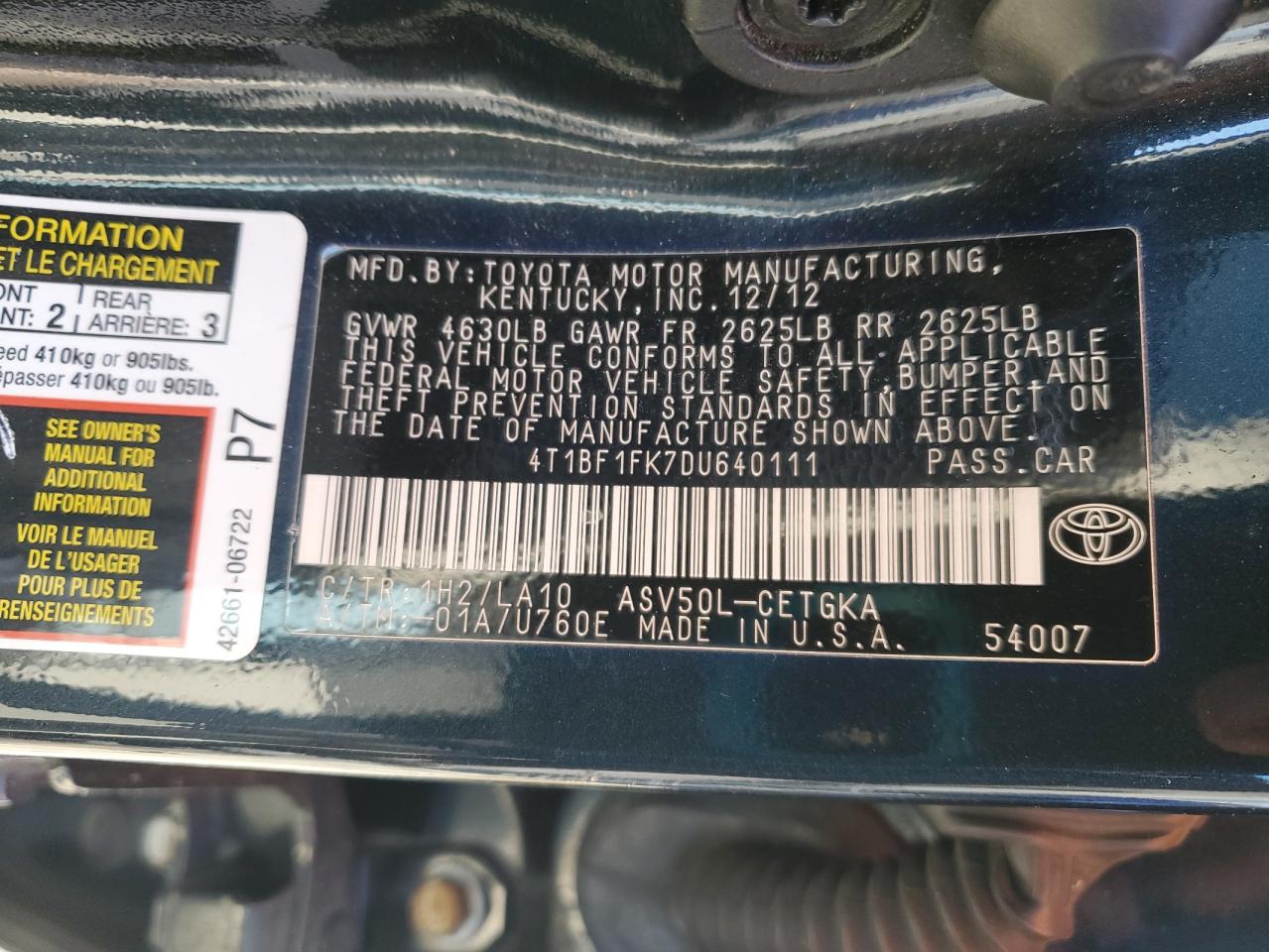 2013 Toyota Camry - Image 12