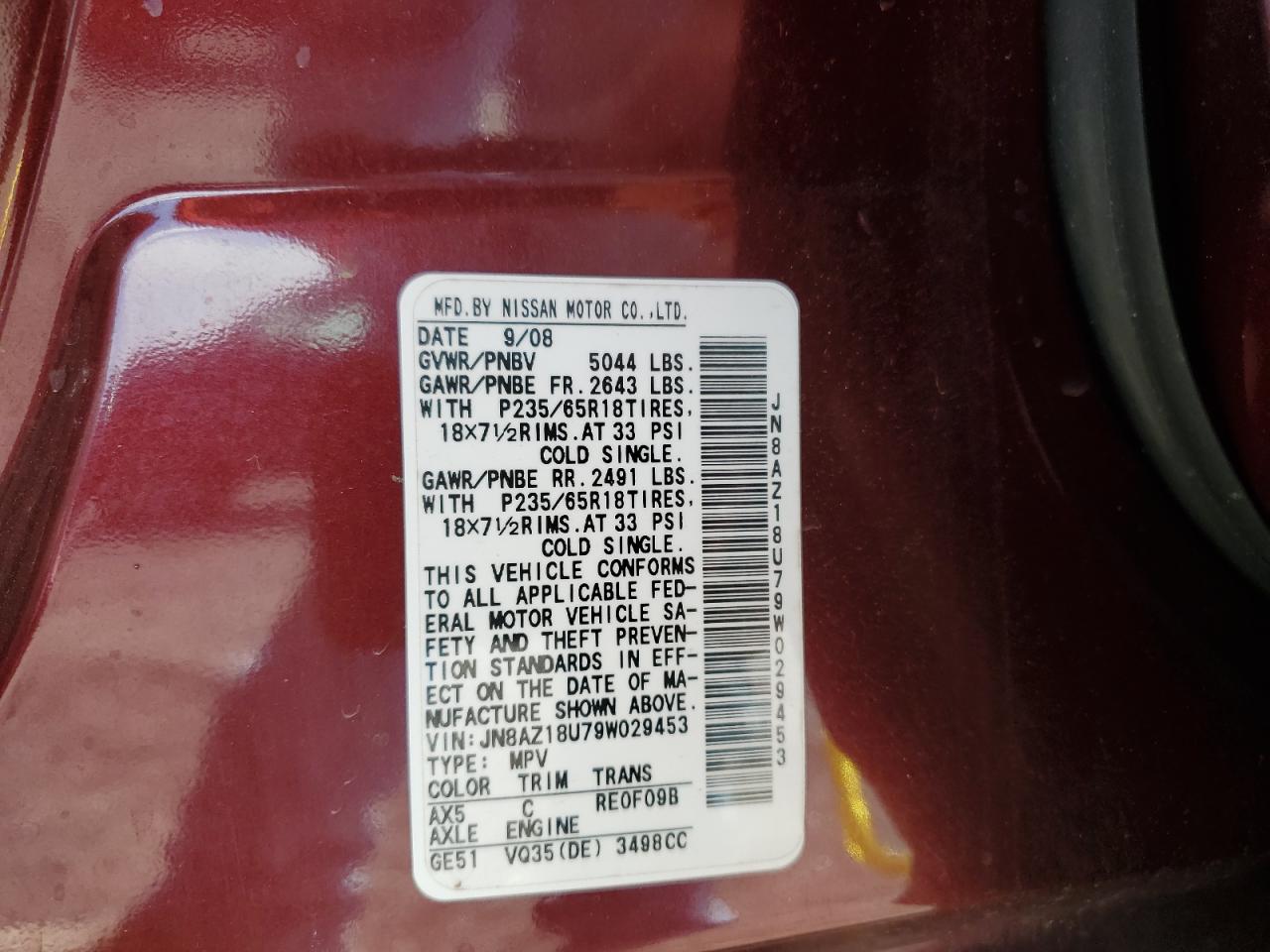 2009 Nissan Murano - Image 16