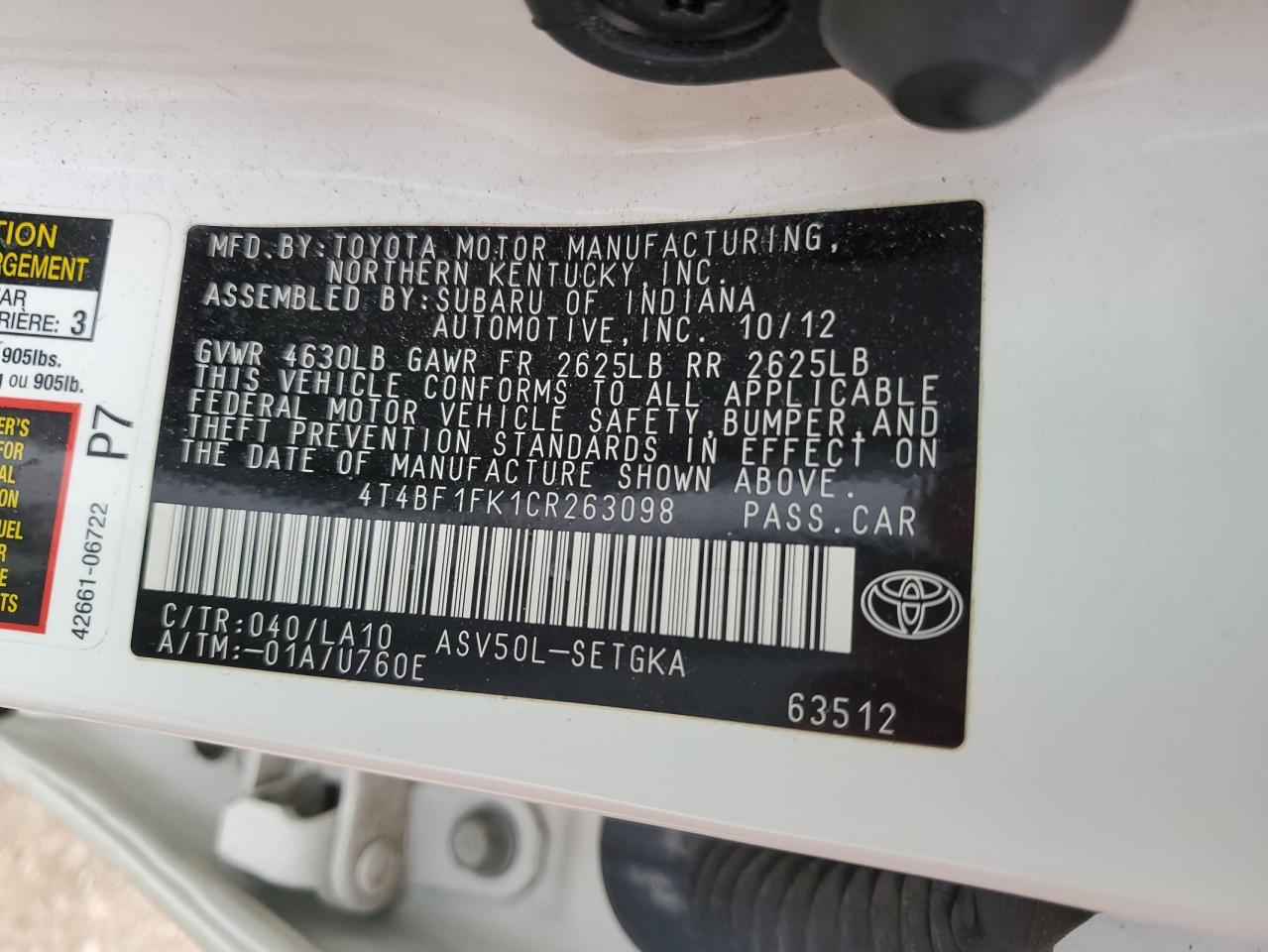 2012 Toyota Camry - Image 14