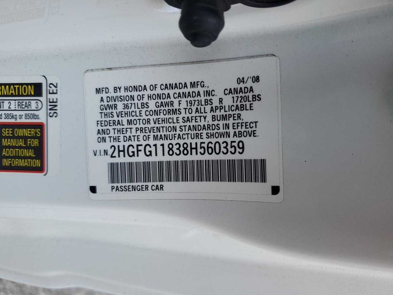 2008 Honda Civic - Image 12