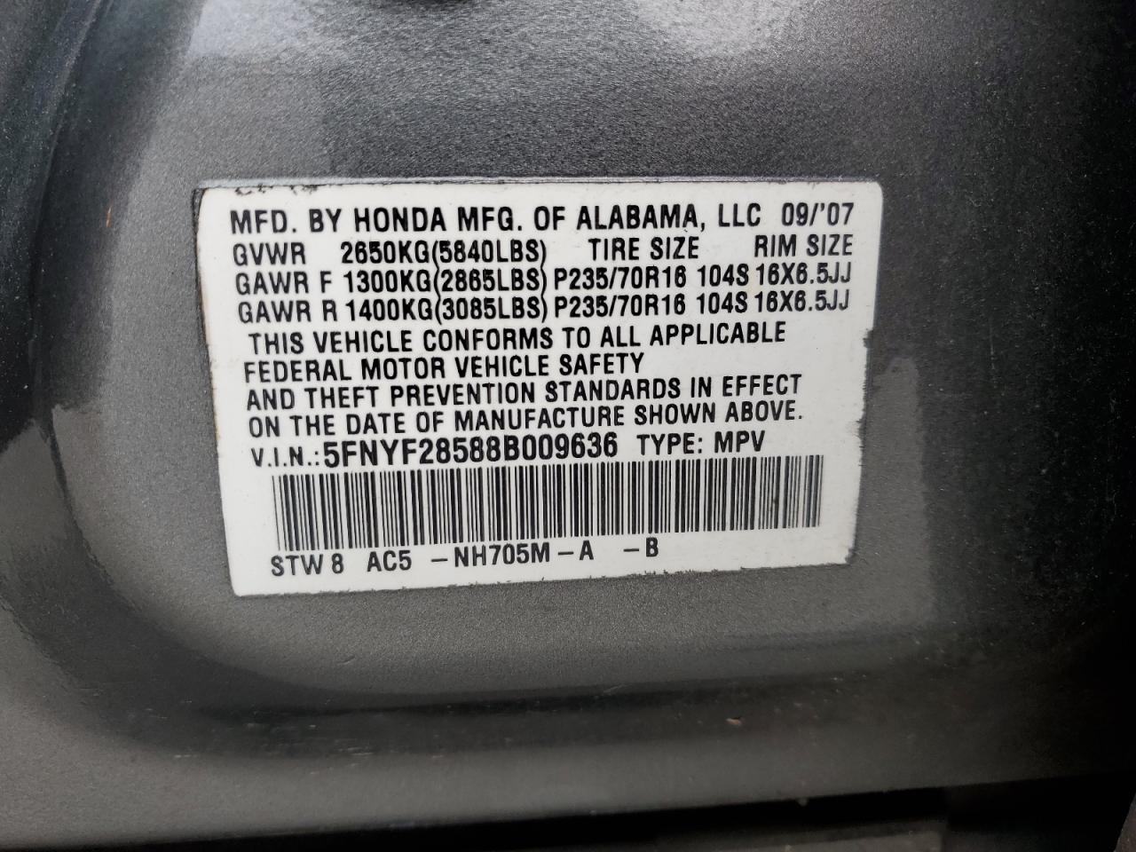 2008 Honda Pilot - Image 15