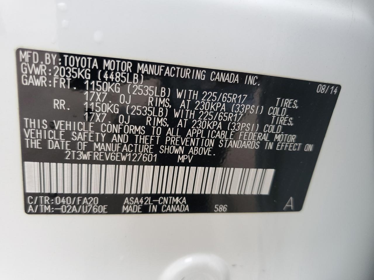 2014 Toyota RAV 4 - Image 14