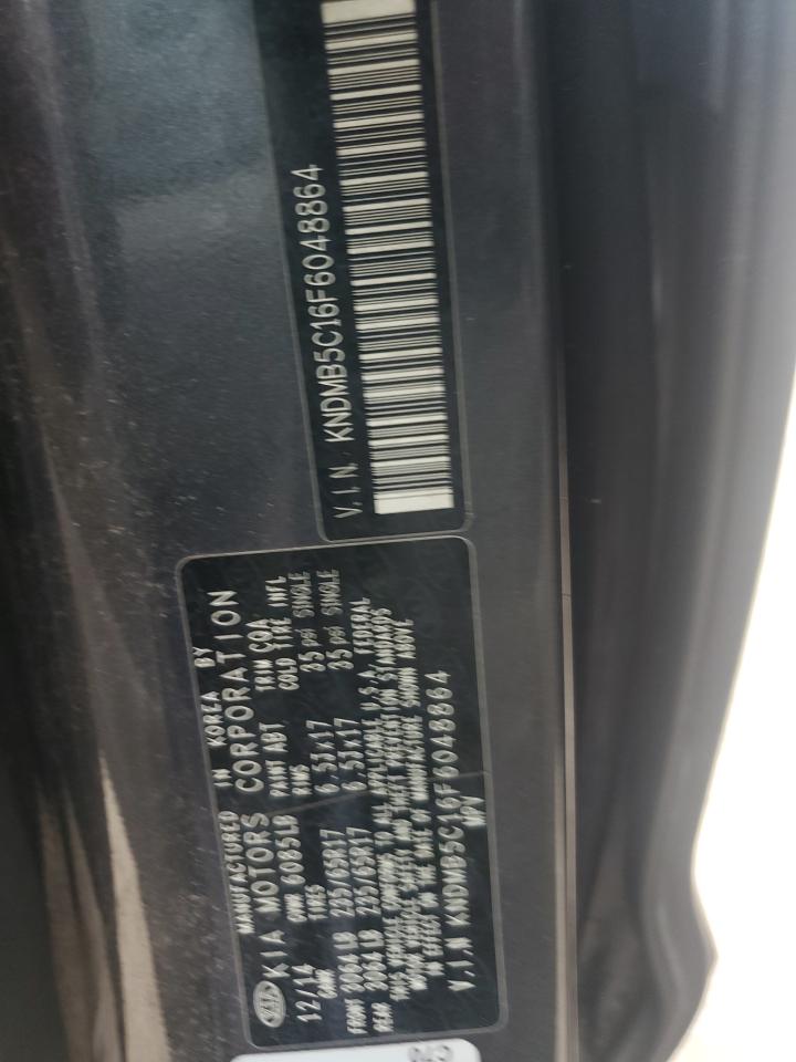 2015 Kia Sedona Lx VIN: KNDMB5C16F6048864 Lot: 43762595