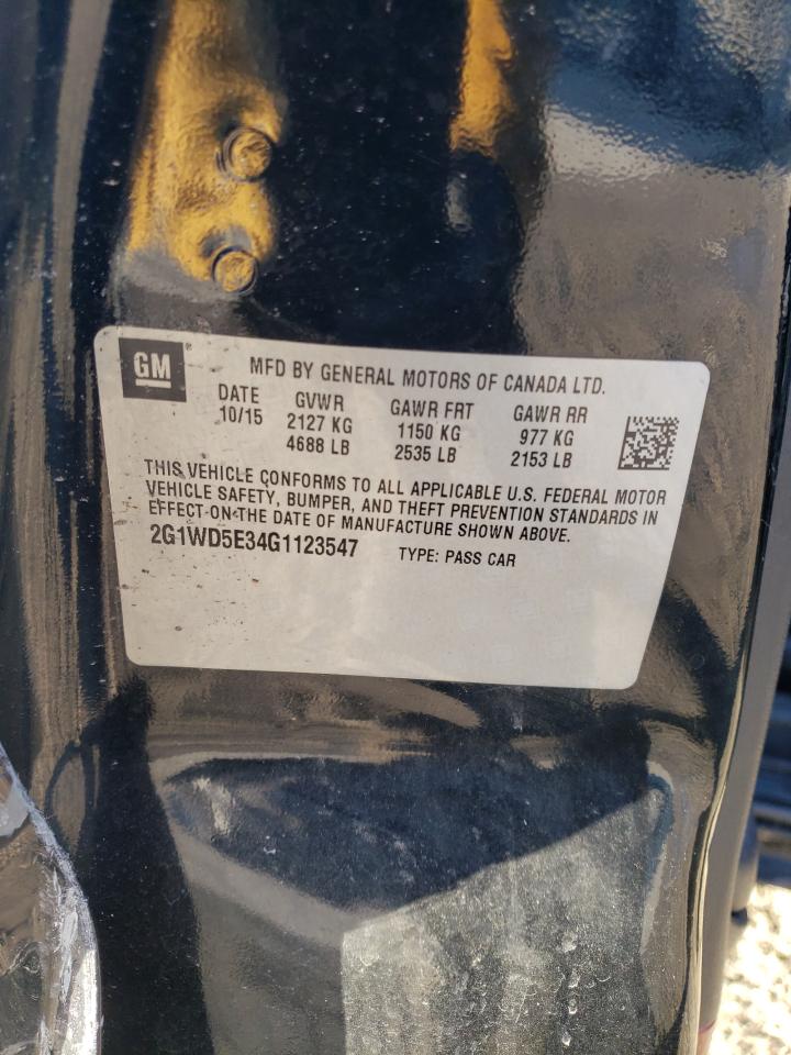2G1WD5E34G1123547 CHEVROLET IMPALA 2016