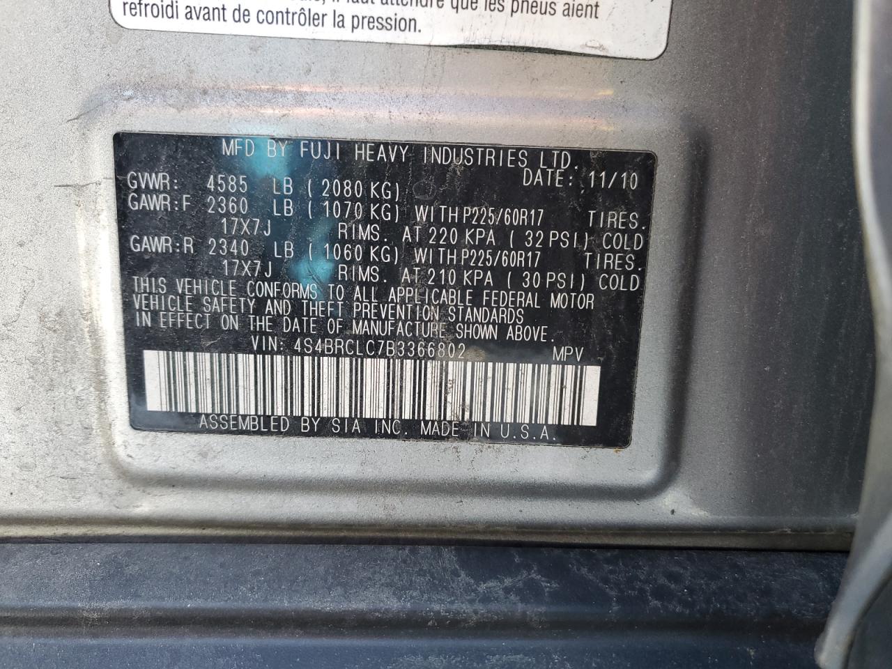 2011 Subaru Outback - Image 12