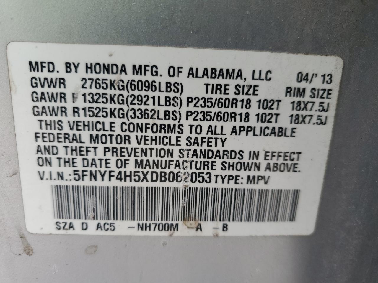 2013 Honda Pilot - Image 13