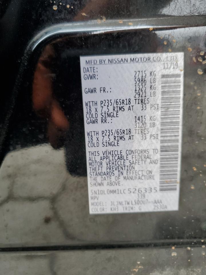 5n1dl0mm1lc526335 5N1DL0MM1LC526335 2020 Infiniti Qx60 Luxe