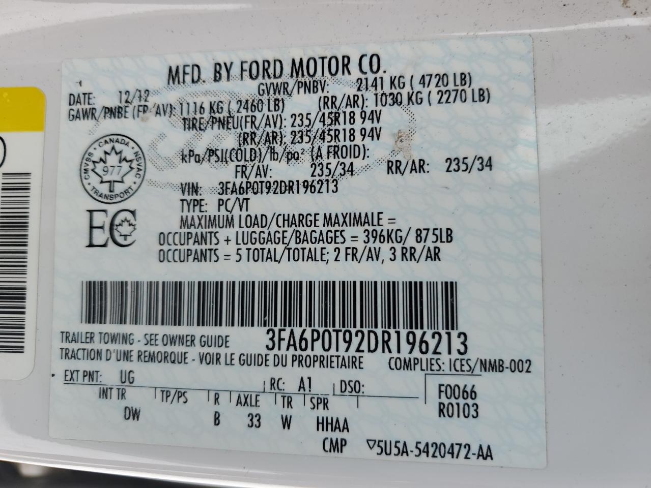 2013 Ford Fusion - Image 12