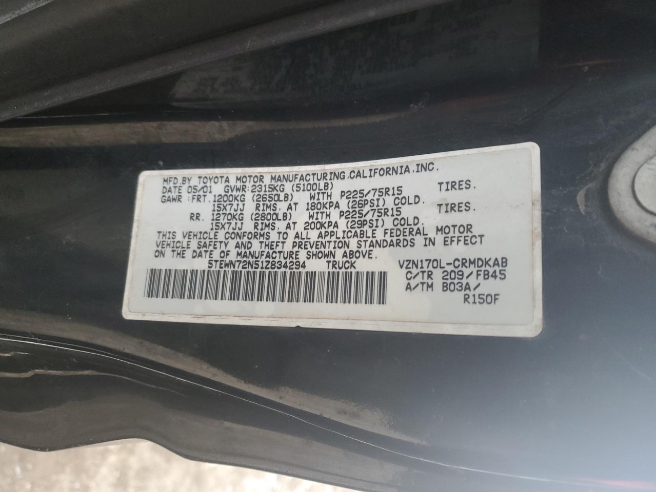 2001 Toyota Tacoma - Image 12