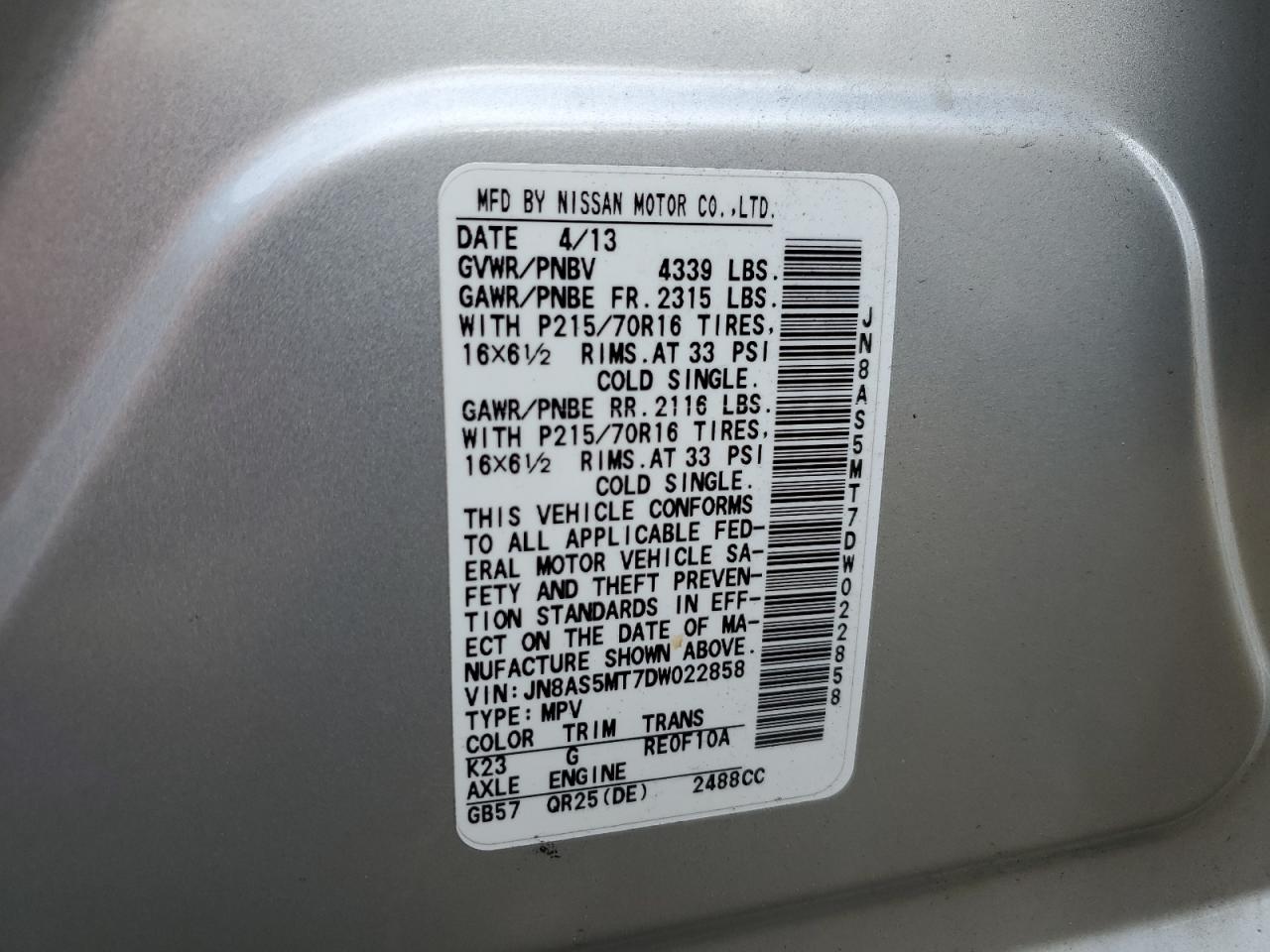 2013 Nissan Rogue - Image 13