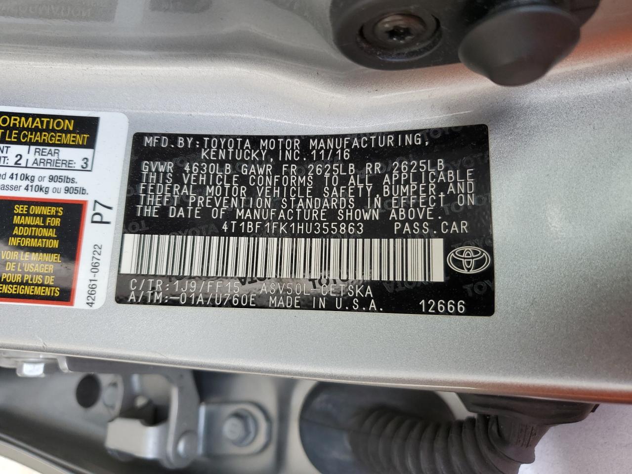 2017 Toyota Camry - Image 14