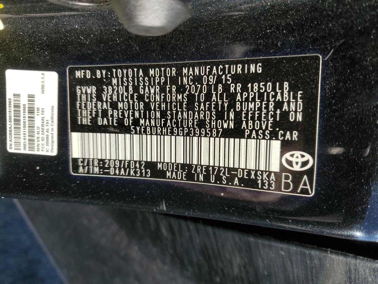 2016 Toyota Corolla - Image 15