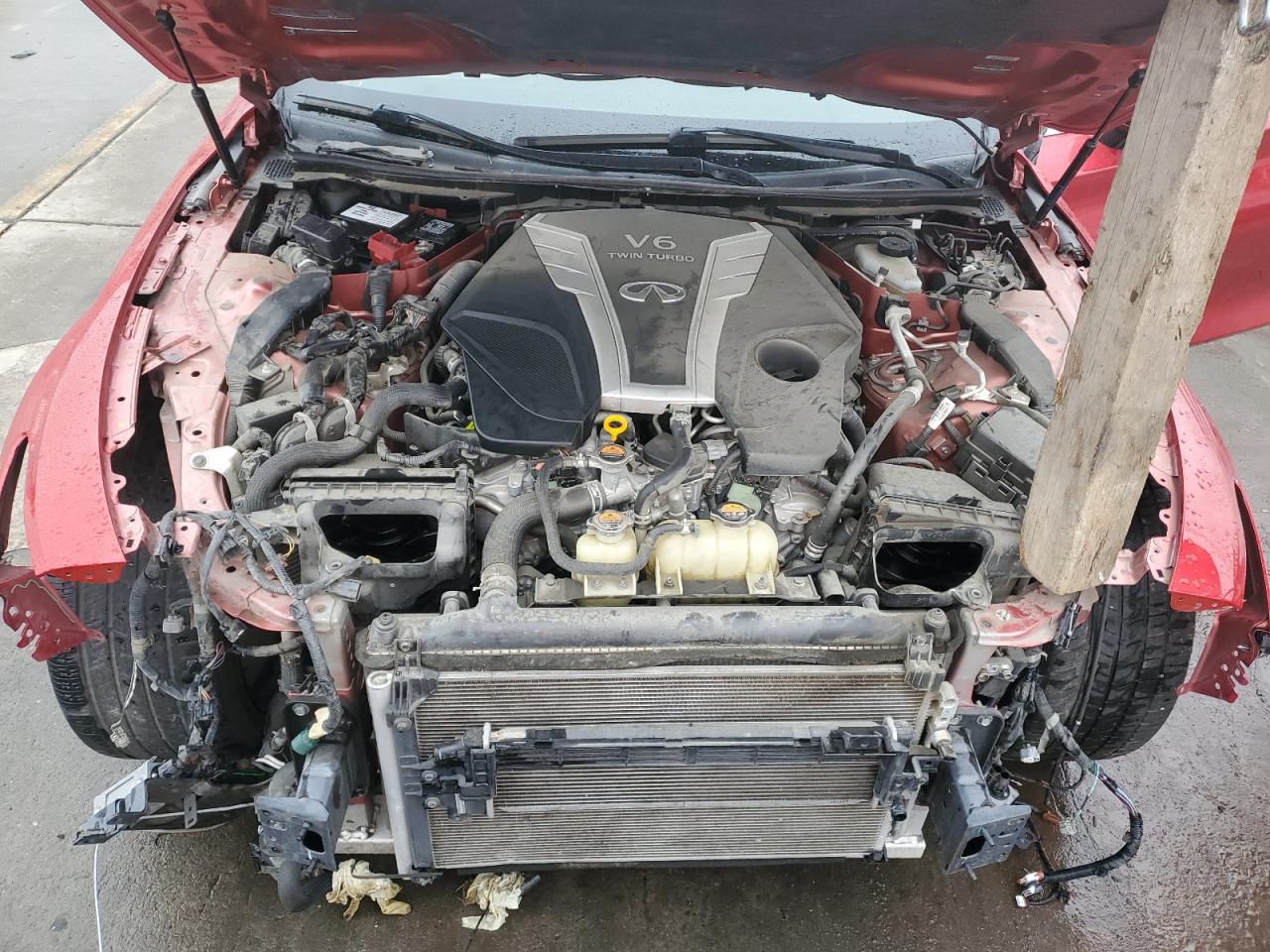 2017 Infiniti Q60 Red Sport 400 VIN: JN1FV7EK5HM610790 Lot: 45775315