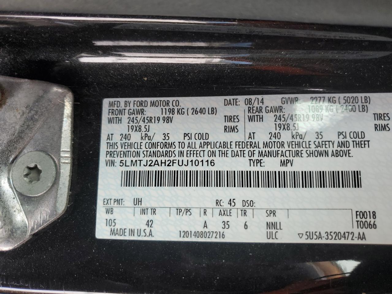 2015 Lincoln MKZ - Image 14