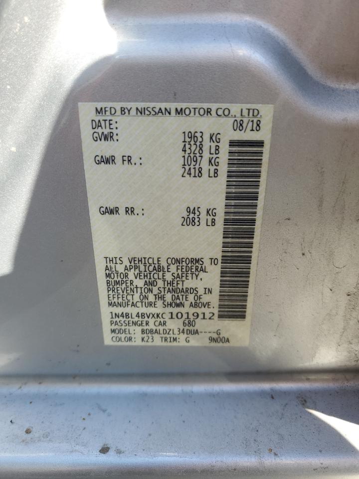 1N4BL4BVXKC101912 NISSAN ALTIMA 2019