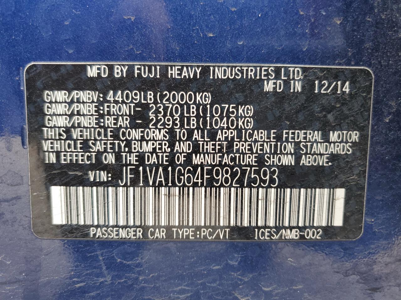 2015 Subaru WRX - Image 12