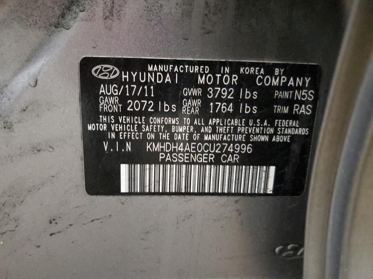 2012 Hyundai Elantra - Image 12
