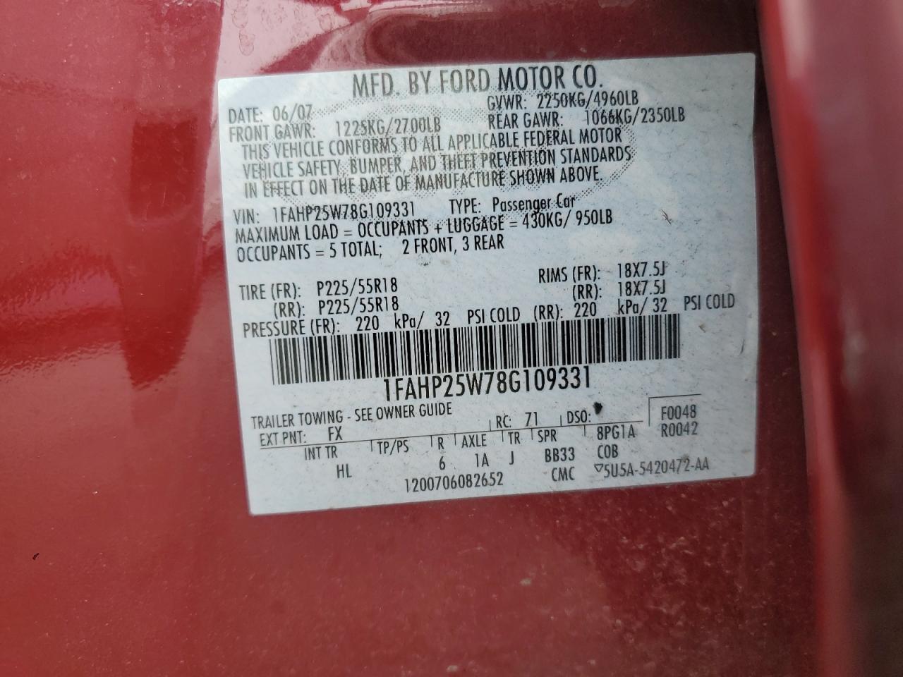 2008 Ford Taurus - Image 12