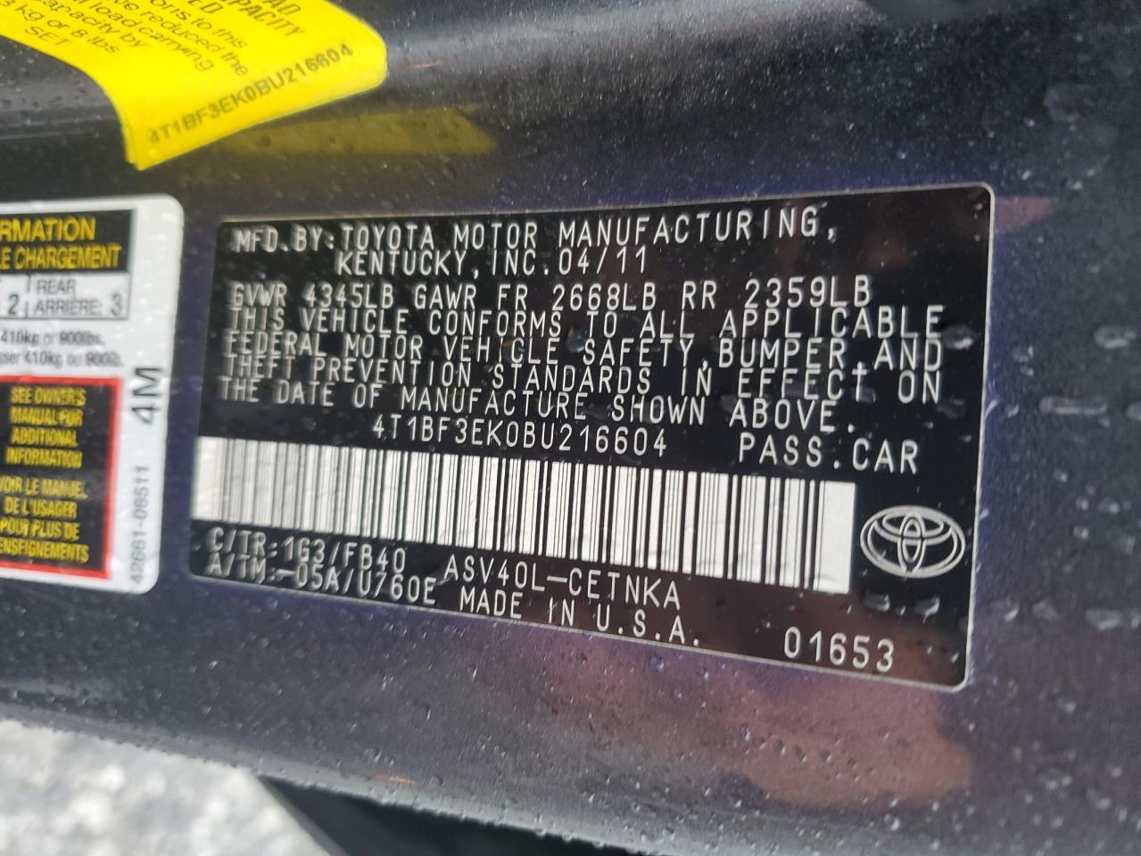 2011 Toyota Camry - Image 13