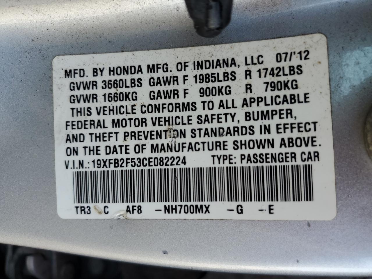 2012 Honda Civic - Image 12