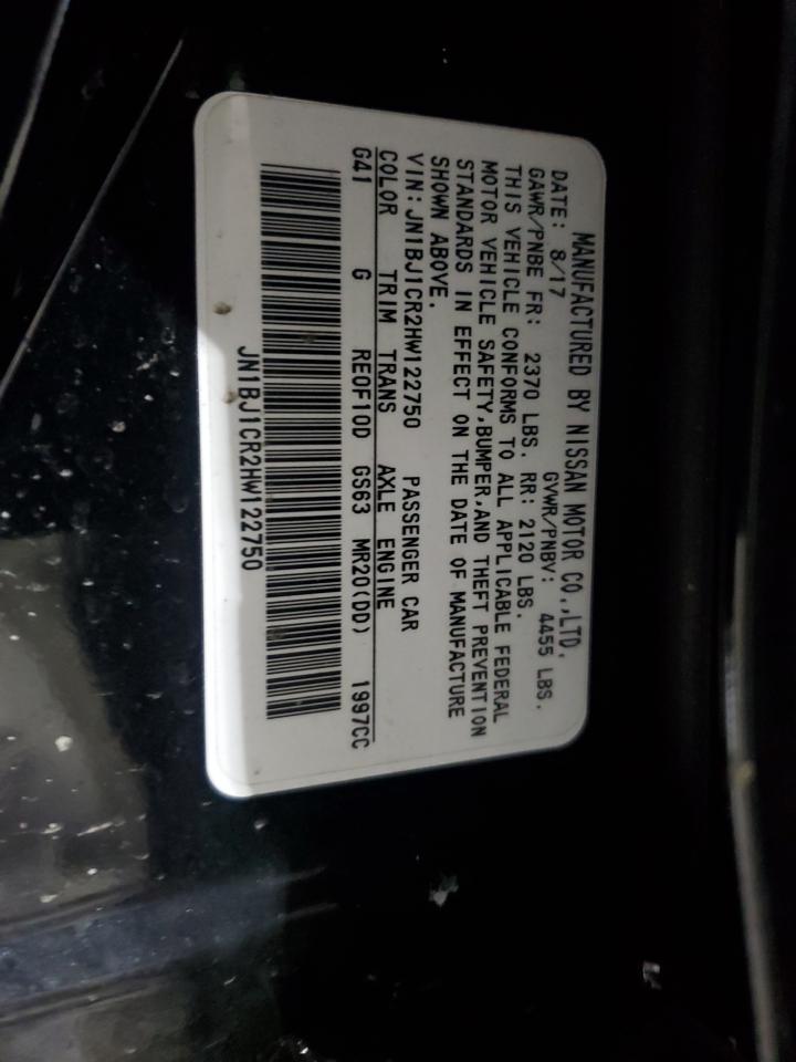 JN1BJ1CR2HW122750 NISSAN ROGUE 2017