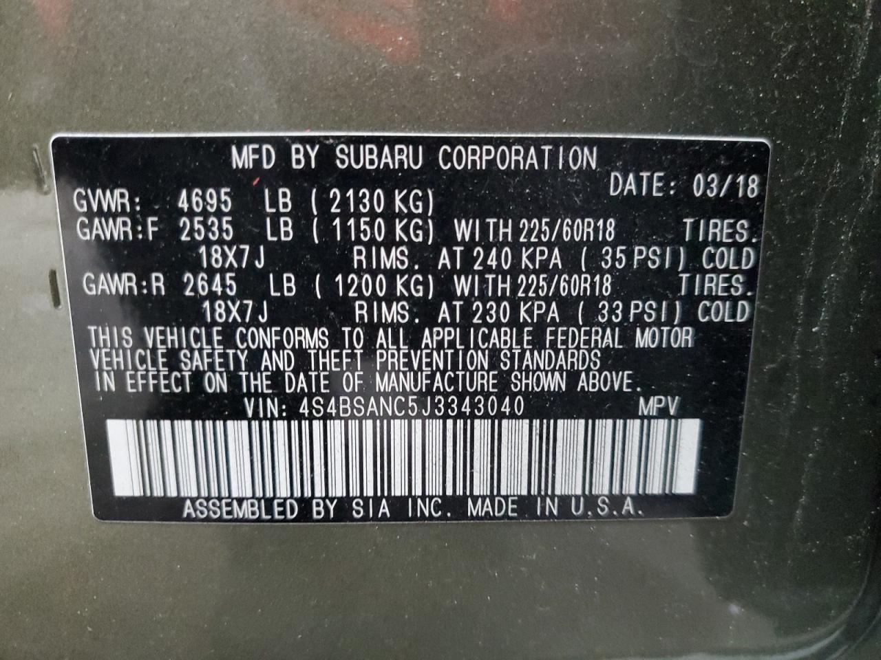 2018 Subaru Outback - Image 13