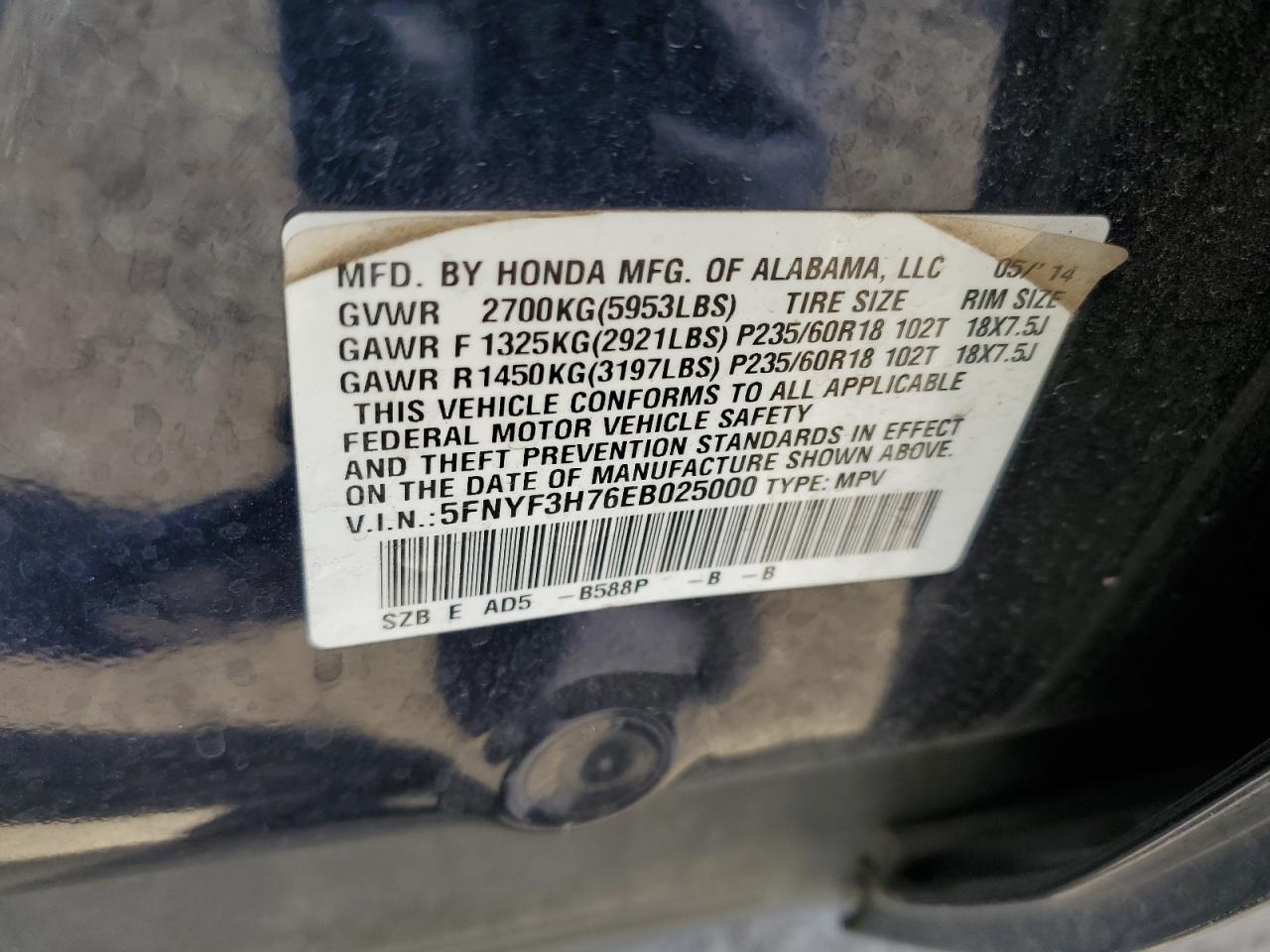 2014 Honda Pilot - Image 14