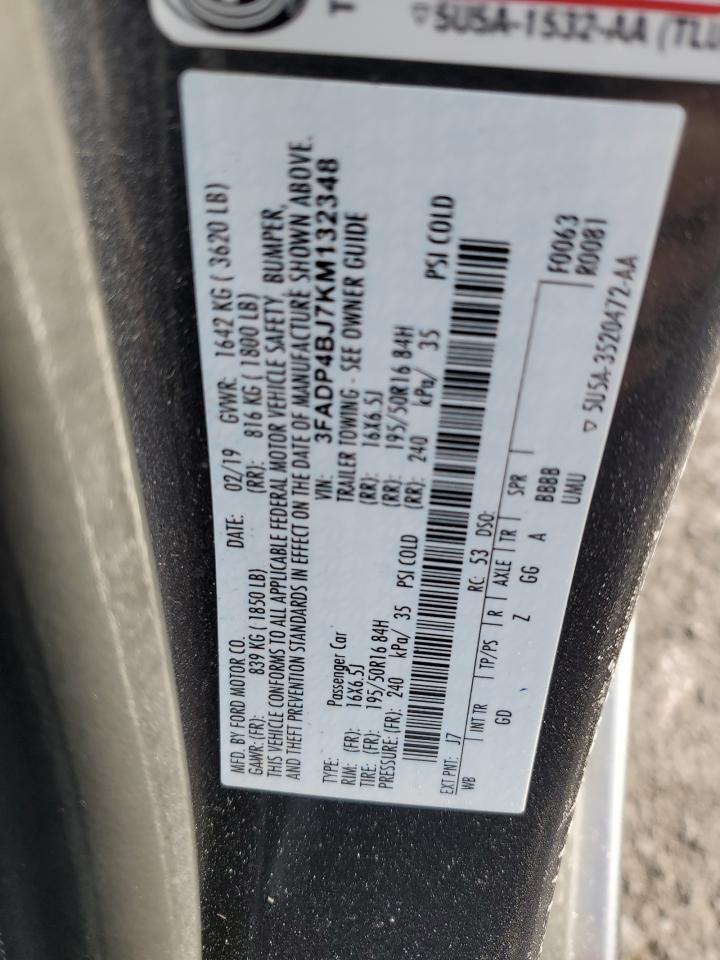 3FADP4BJ7KM132348 FORD FIESTA 2019