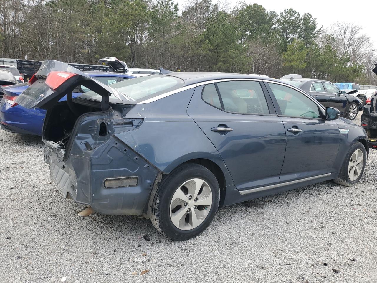 2015 Kia Optima Hybrid blue sedan hybrid KNAGM4AD3F5089776 photo #4