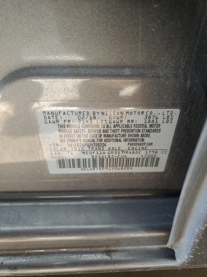 3N1AB7AP9JY268204 NISSAN SENTRA 2018