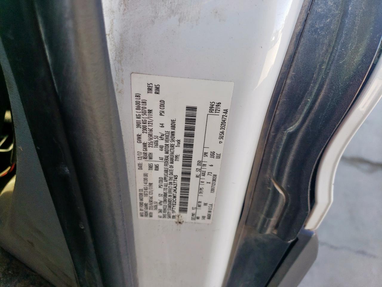 1FTYE2CM7JKA37745 FORD ALL Models 2018