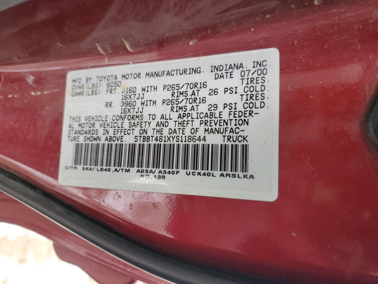 2000 Toyota Tundra - Image 12