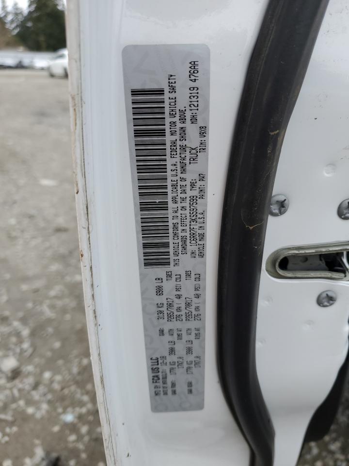 1C6RR7FT3KS597599 RAM 1500 2019