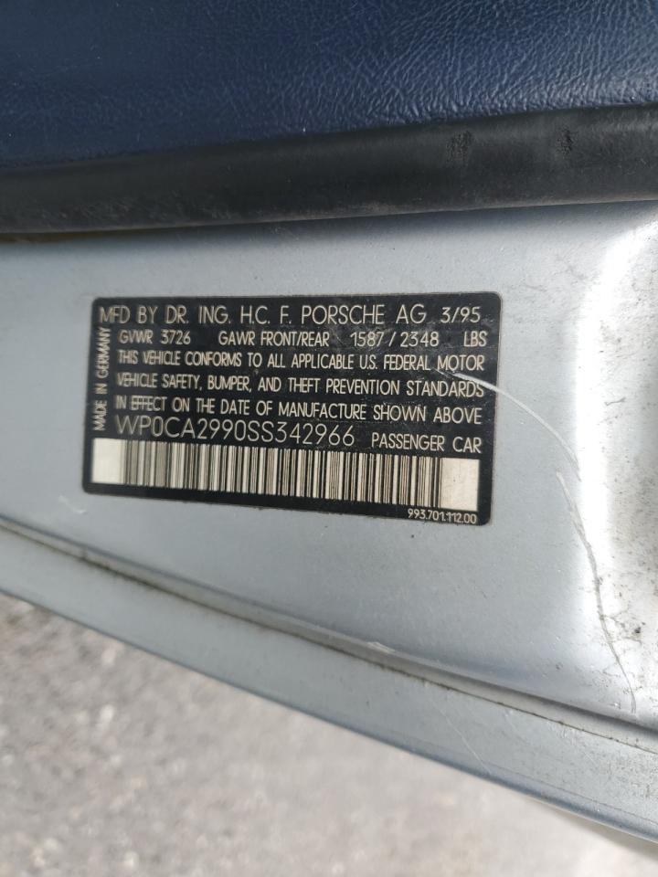 1995 Porsche 911 Carrera 2 VIN: WP0CA2990SS342966 Lot: 44071815
