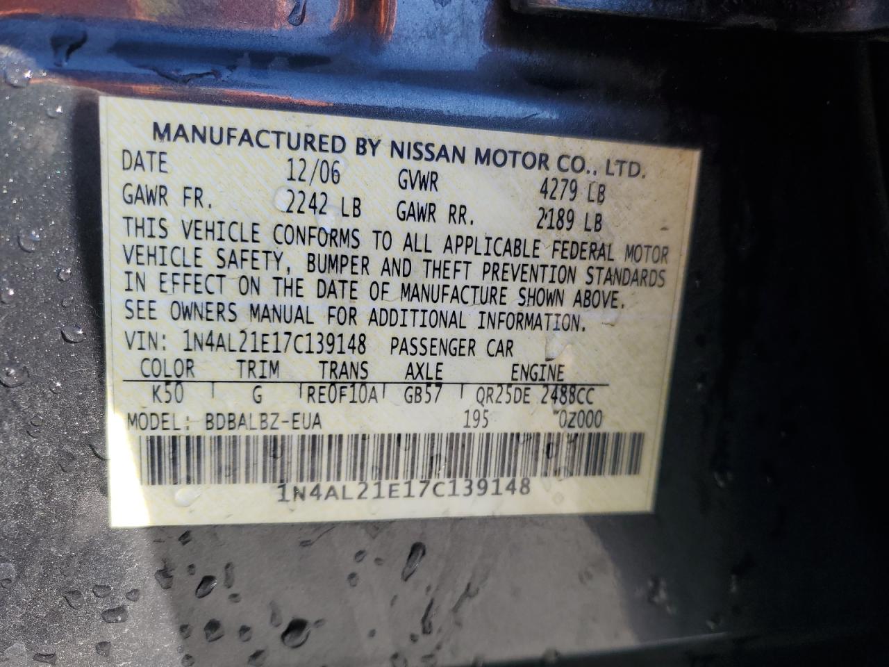 2007 Nissan Altima - Image 13