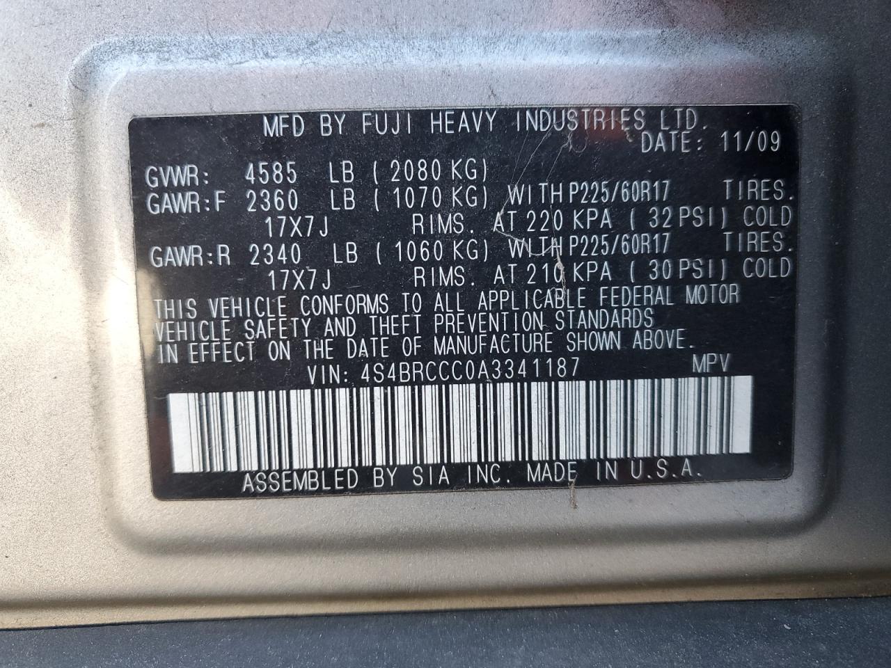 2010 Subaru Outback - Image 15